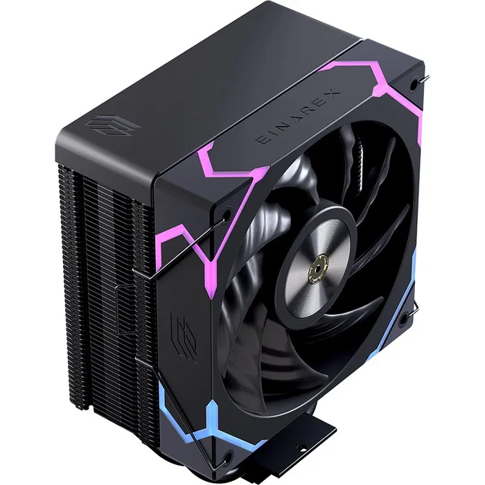 Einarex Ventus V100 RGB Black - Refrigerador de CPU de aire 120mm con LED RGB, 2600 RPM, compatible con LGA 1150/1151/1155/1156/1200/1700/1800/1851, AM4, AM5