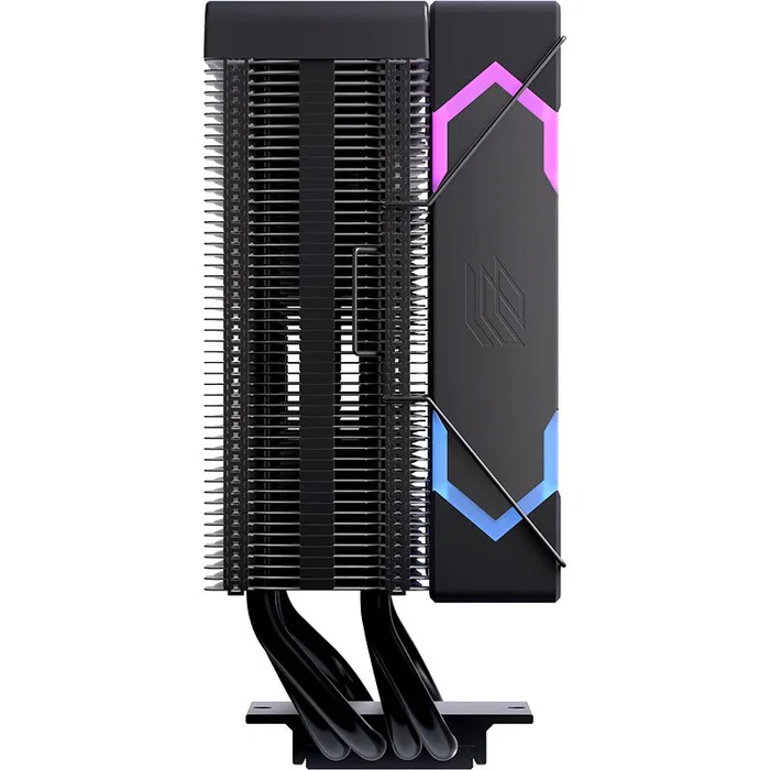 Einarex Ventus V100 RGB Black - Refrigerador de CPU de aire 120mm con LED RGB, 2600 RPM, compatible con LGA 1150/1151/1155/1156/1200/1700/1800/1851, AM4, AM5