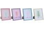 DKD Home Decor Pack de 4 Marcos de Fotos 20x25 cm Surtidos en MDF y Cristal