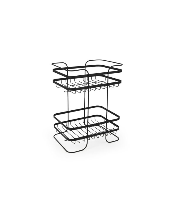 Inde Estantería de Acero con Recubrimiento de Polvo, 2 Niveles Multiusos para Apoyo, Ancho 21.5 cm x Alto 36.1 cm x Largo 28.5 cm (4 Unidades) Inde Estantería de Acero con Recubrimiento de Polvo, 2 Niveles Multiusos para Apoyo, Ancho 21.5 cm x Alto 36.1 cm x Largo 28.5 cm (4 Unidades)