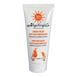 ALGOLOGIE Crema Solar Muy Alta Proteccion 50+ Filtros Ultima Generacion Textura Ligera Fluida Piel Rostro Cuerpo 100Ml