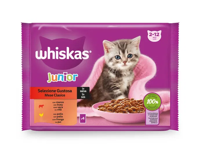 Mars Whiskas Junior Selección Clásica 4.42 kg (13x4x85 gr) - Comida Húmeda para Gatos Jóvenes Mars Whiskas Junior Selección Clásica 4.42 kg (13x4x85 gr) - Comida Húmeda para Gatos Jóvenes