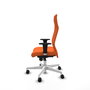PIQUERAS Y CRESPO Sillón Albacete Naranja con Mecanismo Sincro y Base Blanca