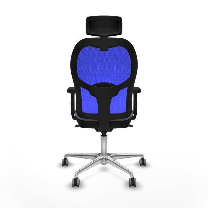 PIQUERAS Y CRESPO Silla de Oficina Jorquera con Mecanismo Sincro, Tela Gris y Malla Azul