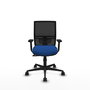 PIQUERAS Y CRESPO Silla de oficina Yunquera con mecanismo Sincro, Azul y Negro