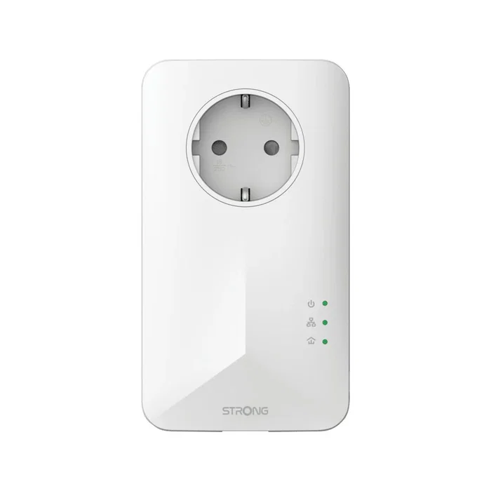 Strong POWERL1000DUOWIFIEUV2 Kit Adaptador PowerLine 1000 Mbps WiFi 5 (802.11ac) y Gigabit Ethernet, HomePlug AV2, Blanco, 2 Unidades