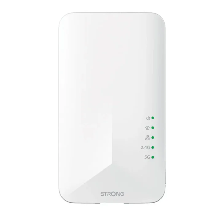 Strong POWERL1000DUOWIFIEUV2 Kit Adaptador PowerLine 1000 Mbps WiFi 5 (802.11ac) y Gigabit Ethernet, HomePlug AV2, Blanco, 2 Unidades