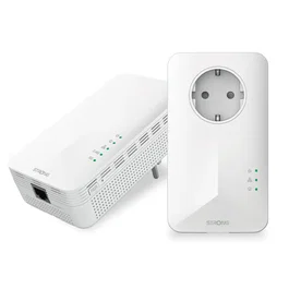 Strong POWERL1000DUOWIFIEUV2 Kit Adaptador PowerLine 1000 Mbps WiFi 5 (802.11ac) y Gigabit Ethernet, HomePlug AV2, Blanco, 2 Unidades