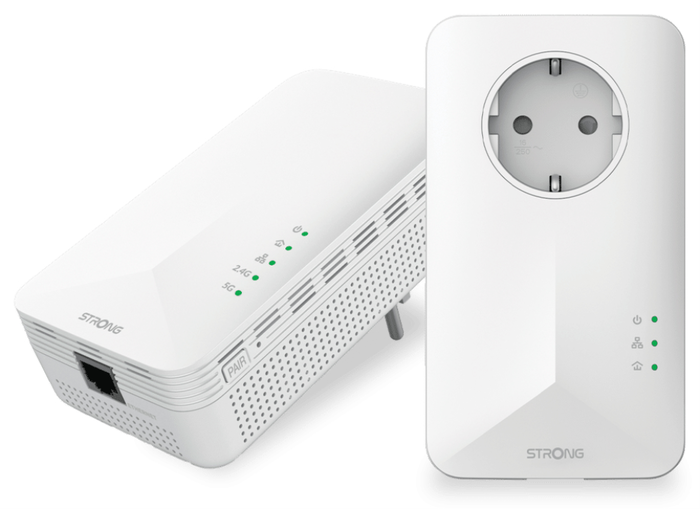 Strong POWERL1000DUOWIFIEUV2 Adaptador de red Powerline 1000 Mbit/s Ethernet Wi-Fi Blanco (2 piezas) Strong POWERL1000DUOWIFIEUV2 Adaptador de red Powerline 1000 Mbit/s Ethernet Wi-Fi Blanco (2 piezas)