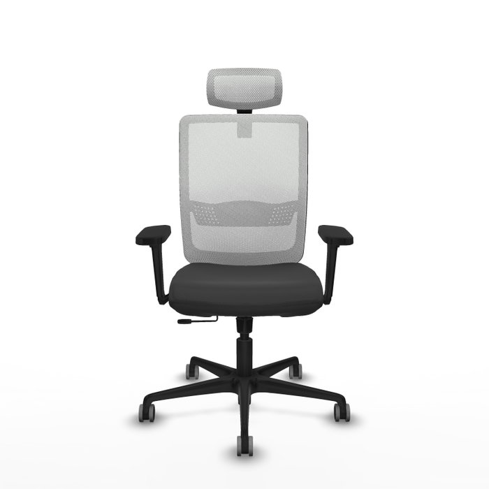 PIQUERAS Y CRESPO Silla de oficina Haches con mecanismo Sincro/Traslack Gris oscuro y Blanco PIQUERAS Y CRESPO Silla de oficina Haches con mecanismo Sincro/Traslack Gris oscuro y Blanco