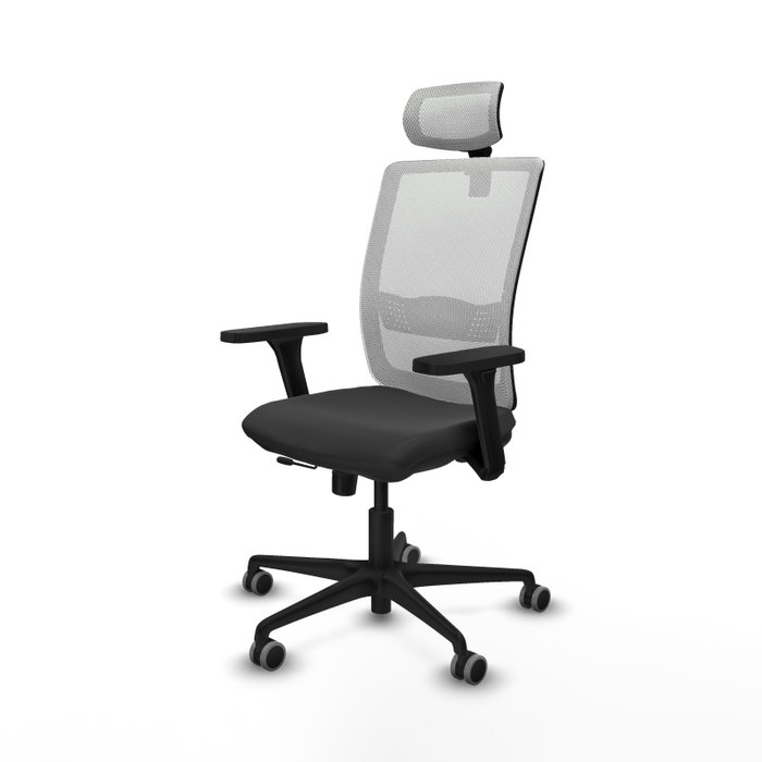 PIQUERAS Y CRESPO Silla de oficina Haches con mecanismo Sincro/Traslack Gris oscuro y Blanco PIQUERAS Y CRESPO Silla de oficina Haches con mecanismo Sincro/Traslack Gris oscuro y Blanco