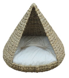 DKD Home Decor Cama Mascota Jacinto de Agua Natural 47x47x40 cm
