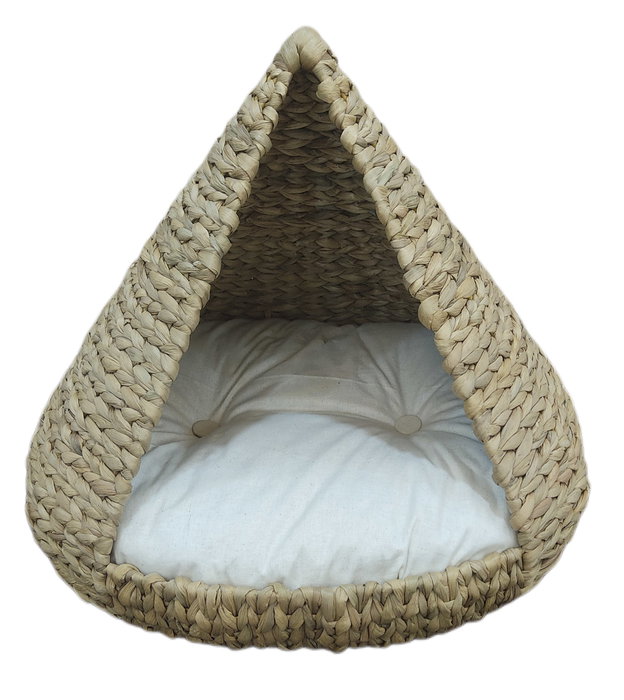 DKD Home Decor Cama Mascota Jacinto de Agua Natural 47x47x40 cm DKD Home Decor Cama Mascota Jacinto de Agua Natural 47x47x40 cm