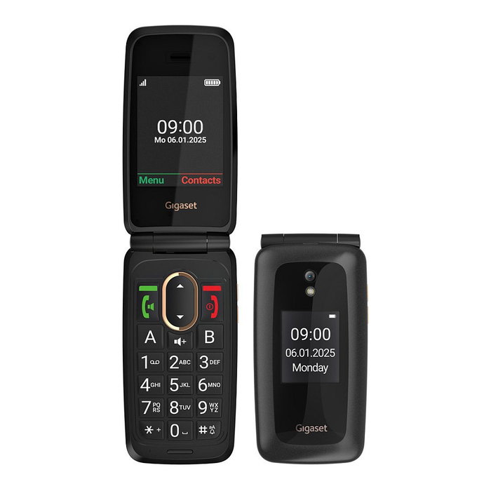 Gigaset GL795 Móvil con tapa 4G Negro Gigaset GL795 Móvil con tapa 4G Negro