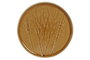DKD Home Decor Plato de Gres Esmaltado Botanico Amarillo 20x20x1,8 cm