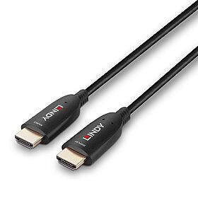 Lindy Cable HDMI 8K60 de Fibra Óptica Híbrida, 10m, Soporte para HDMI 2.1, HDR Dinámico, eARC y VRR para Gaming y Cine Profesional