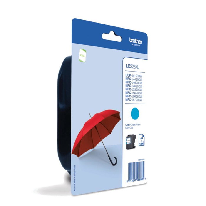 Brother LC225XLCBP Cartucho de Tinta Cian de Alta Capacidad