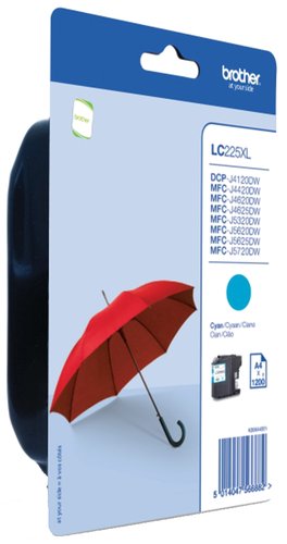 Brother LC225XLCBP Cartucho de Tinta Cian de Alta Capacidad