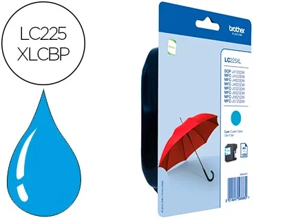 Brother LC225XLCBP Cartucho de Tinta Cian de Alta Capacidad