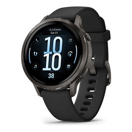 Garmin Venu 4 Smartwatch, 41mm Pantalla AMOLED, Correa de Silicona, Color Negro / Gris Pizarra, GPS, Monitor de Ritmo Cardíaco, Seguimiento del Sueño