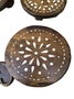 DKD Home Decor Centro de Mesa de Teca y Hueso con Taracea Antiguo Surtido