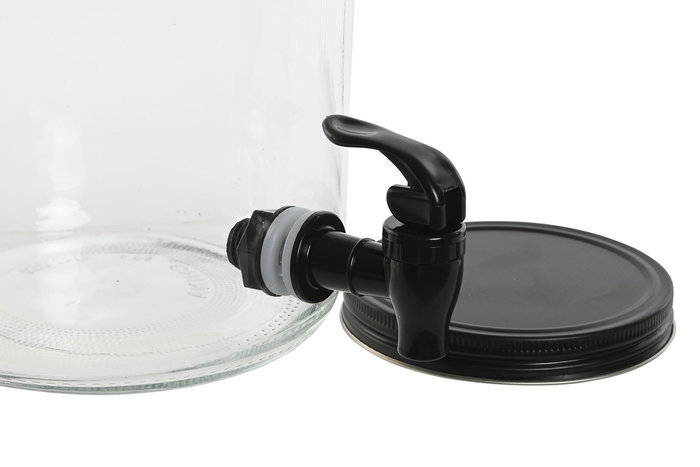 Dispensador Bebidas Basicos DKD Home Decor Negro 18 x 46 x 34 cm Set de 2