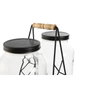 DKD Home Decor Set de 2 Dispensadores de Bebidas Básicos Negro 3,5l