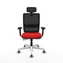 PIQUERAS Y CRESPO Silla de oficina Haches Sincro/Traslack Rojo/Negro