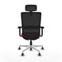 PIQUERAS Y CRESPO Silla de oficina Haches Sincro/Traslack Rojo/Negro
