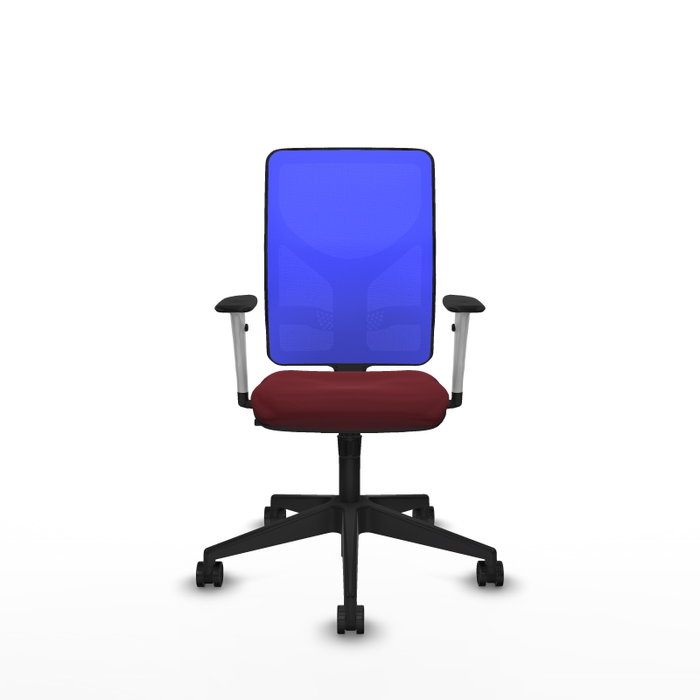 PIQUERAS Y CRESPO Silla de oficina Motilla Sincro Granate y Azul PIQUERAS Y CRESPO Silla de oficina Motilla Sincro Granate y Azul