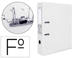 Liderpapel Archivador de Palanca Folio Documenta Blanco con Rado y Compresor 75mm