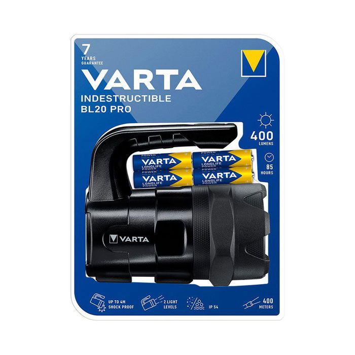Varta Linterna Indestructible BL20 6W 400lm Resistente Agua Caídas Varta Linterna Indestructible BL20 6W 400lm Resistente Agua Caídas