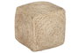 DKD Home Decor Reposapiés Boho Hecho a Mano de Yute Natural 45x45x45 cm - Pack de 2 Unidades