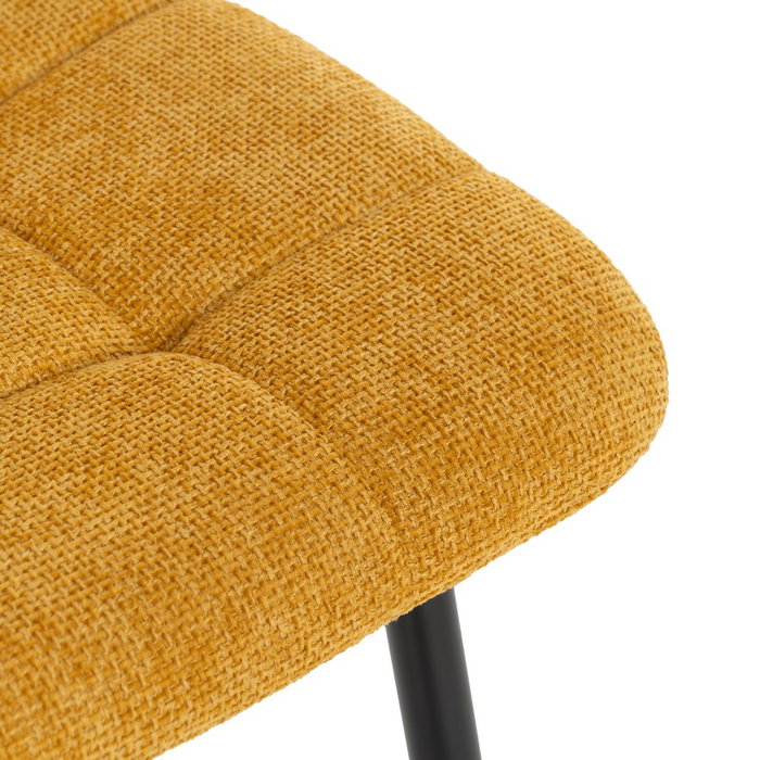Silla Amarillo Tejido-Metal Contract 44 X 42 X 89 cm (Set de 4)