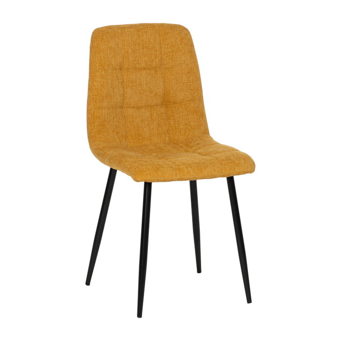 Silla Amarillo Tejido-Metal Contract 44 X 42 X 89 cm (Set de 4)