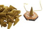 DKD Home Decor Set de 6 Conos de Incienso Surtidos con Soporte de Madera y Mandala
