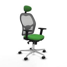 PIQUERAS Y CRESPO Silla de oficina Jorquera con mecanismo Sincro, Verde y Gris