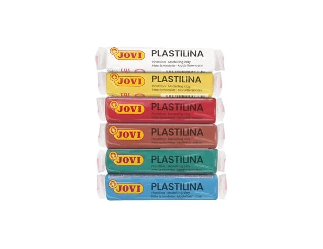 Jovi Estuche de Plastilina de 6 Barras de 15 g, Colores Surtidos