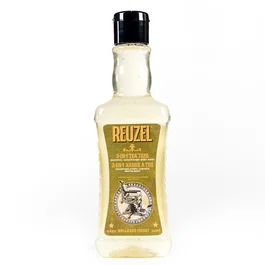 Reuzel Champú, acondicionador y gel de ducha 3 en 1 con aceite de árbol de té, reacondicionado