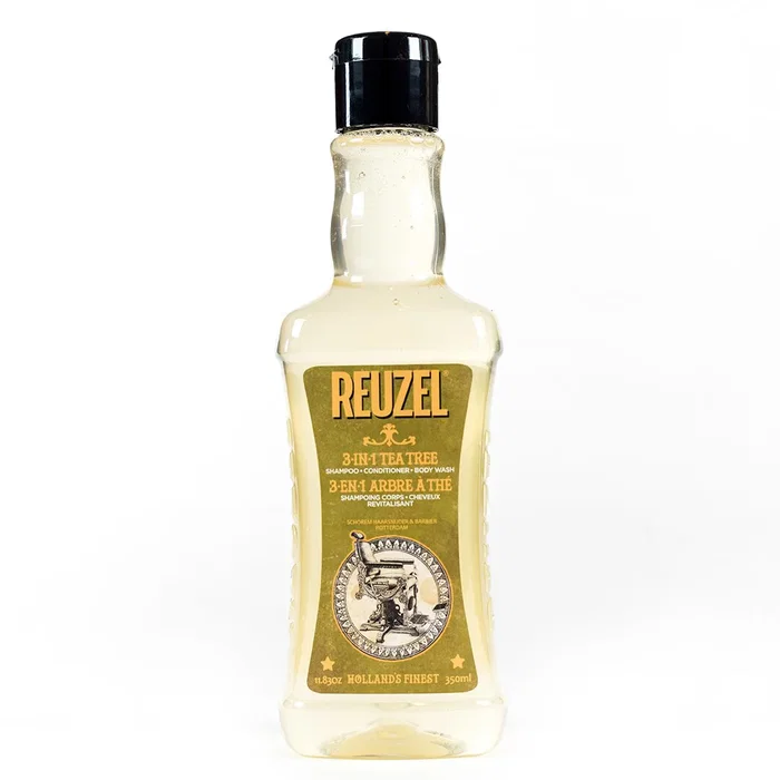 Reuzel Champú, acondicionador y gel de ducha 3 en 1 con aceite de árbol de té, reacondicionado Reuzel Champú, acondicionador y gel de ducha 3 en 1 con aceite de árbol de té, reacondicionado