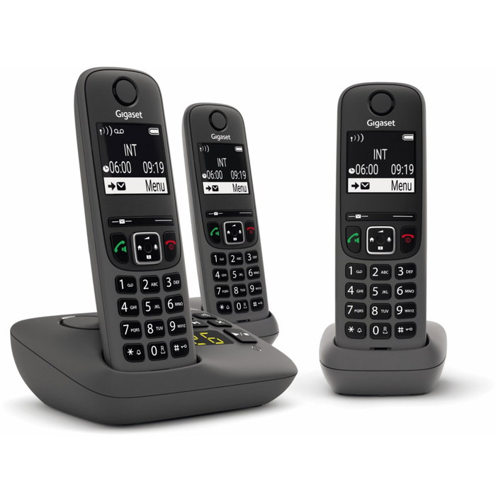Gigaset AE690A Trio Teléfono Inalámbrico DECT/Analógico Antracita
