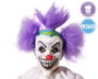Atosa Máscara de Payaso Asesino de Halloween, Blanco con Pelo Violeta