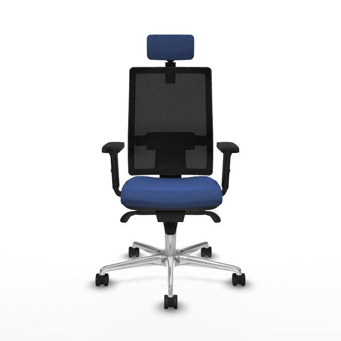 PIQUERAS Y CRESPO Silla de oficina Horna con mecanismo Sincro, Azul marino y Negro