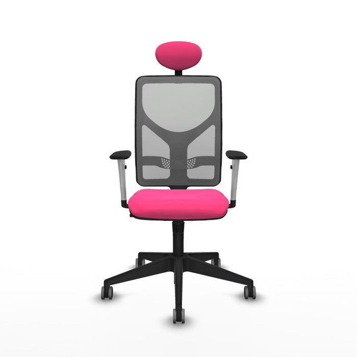 PIQUERAS Y CRESPO Silla de oficina Motilla Rosa y Gris PIQUERAS Y CRESPO Silla de oficina Motilla Rosa y Gris