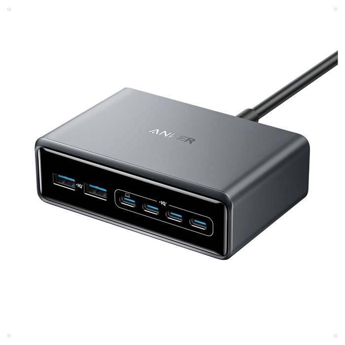 Anker Anker Prime Charger 200W Desktop GaN 4 x USB-C 2 x USB-A Negro Anker Anker Prime Charger 200W Desktop GaN 4 x USB-C 2 x USB-A Negro