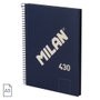 Milan Cuaderno A5 Tapa Dura Espiral 80 Hojas 95 Gr Azul Marino