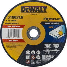 DeWalt DT43908-QZ Disco de corte para metal de 180 mm