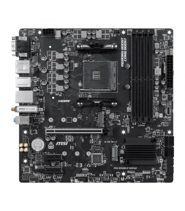 MSI PRO B550M-P WiFi6E AMD AM4 DDR4 mATX