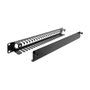 DeLOCK 67277 Panel de gestión de cables 1U Negro