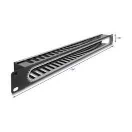 DeLOCK 67277 Panel de gestión de cables 1U Negro